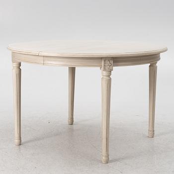 Matbord med 6 stolar, gustaviansk stil, K.A Roos,  Helsingborg, 1900-talets andra hälft.