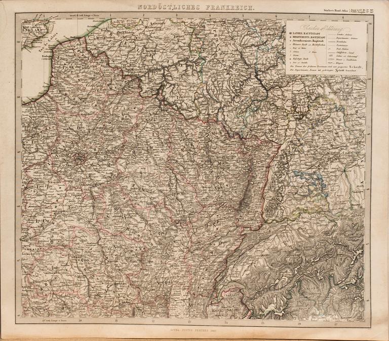 EIGHTHS MAPS FROM STILERS ATLAS. CA 1860.
