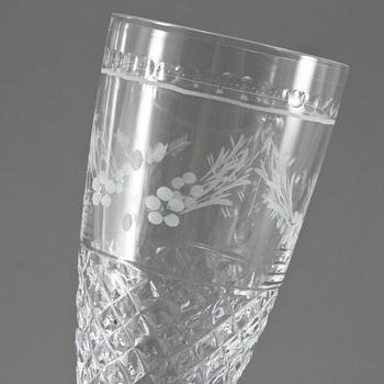 CHAMPAGNEGLAS, 12 st, "Elvira Madigan", Elis Bergh, Kosta., 1900-tal.