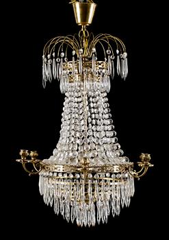 LJUSKRONA, gustaviansk stil, 1900-talets mitt. Höjd ca 75 cm.