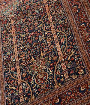 SEMI-ANTIQUE KASHAN DABIR. 158 x 108 cm.