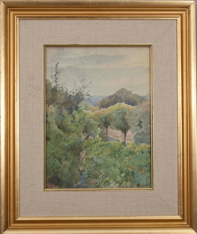 ALBERT GEBHARD, akvarell på papper, sign.