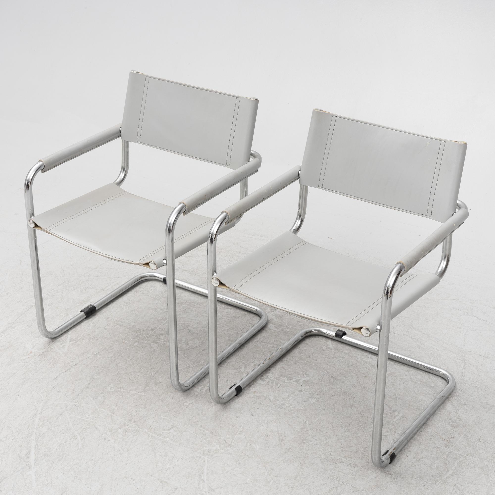 Seven chairs, probably Italy, 1980s.