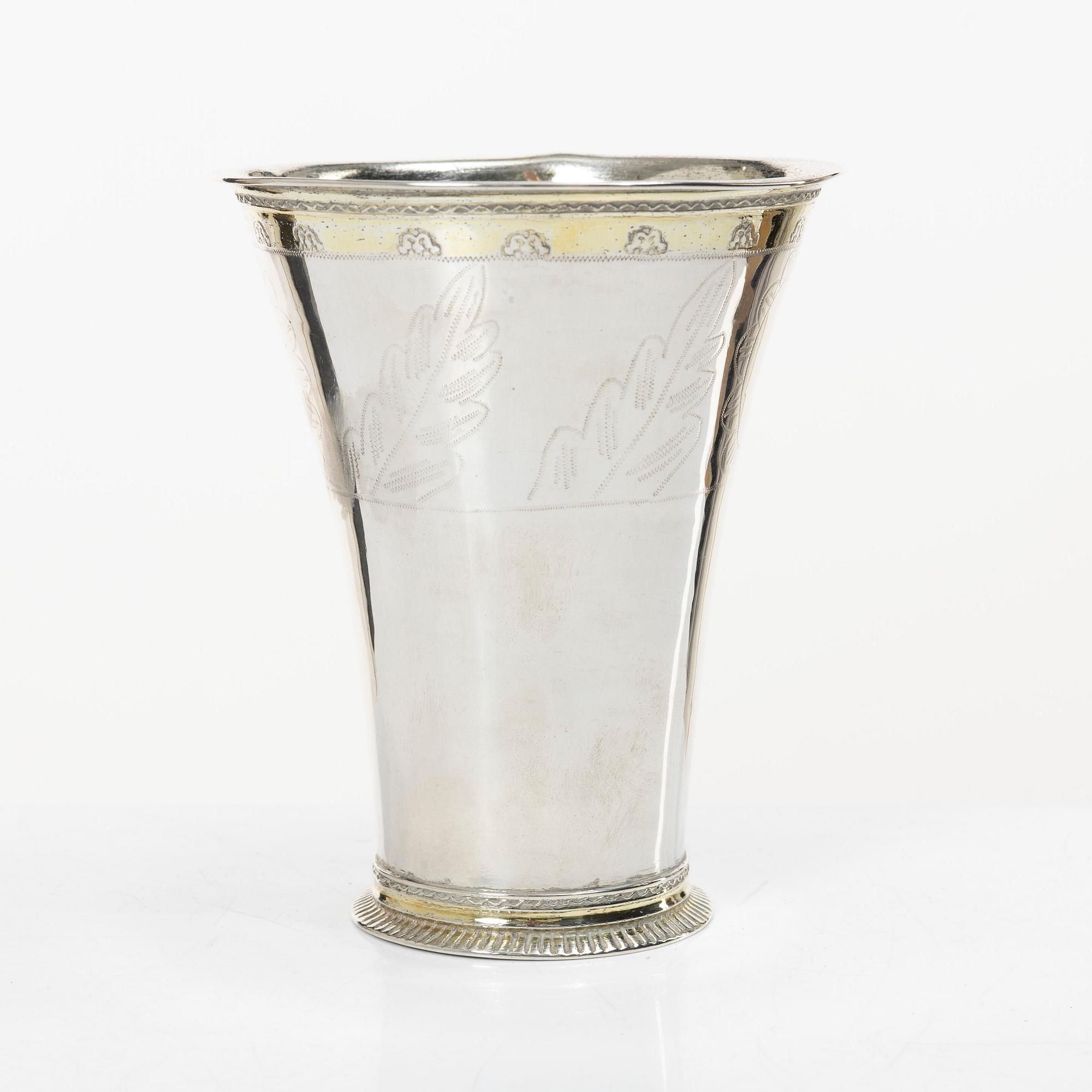 A Swedish silver beaker, mark of Carl Lindgren, Norrköping, active 1778-1789 (1790).