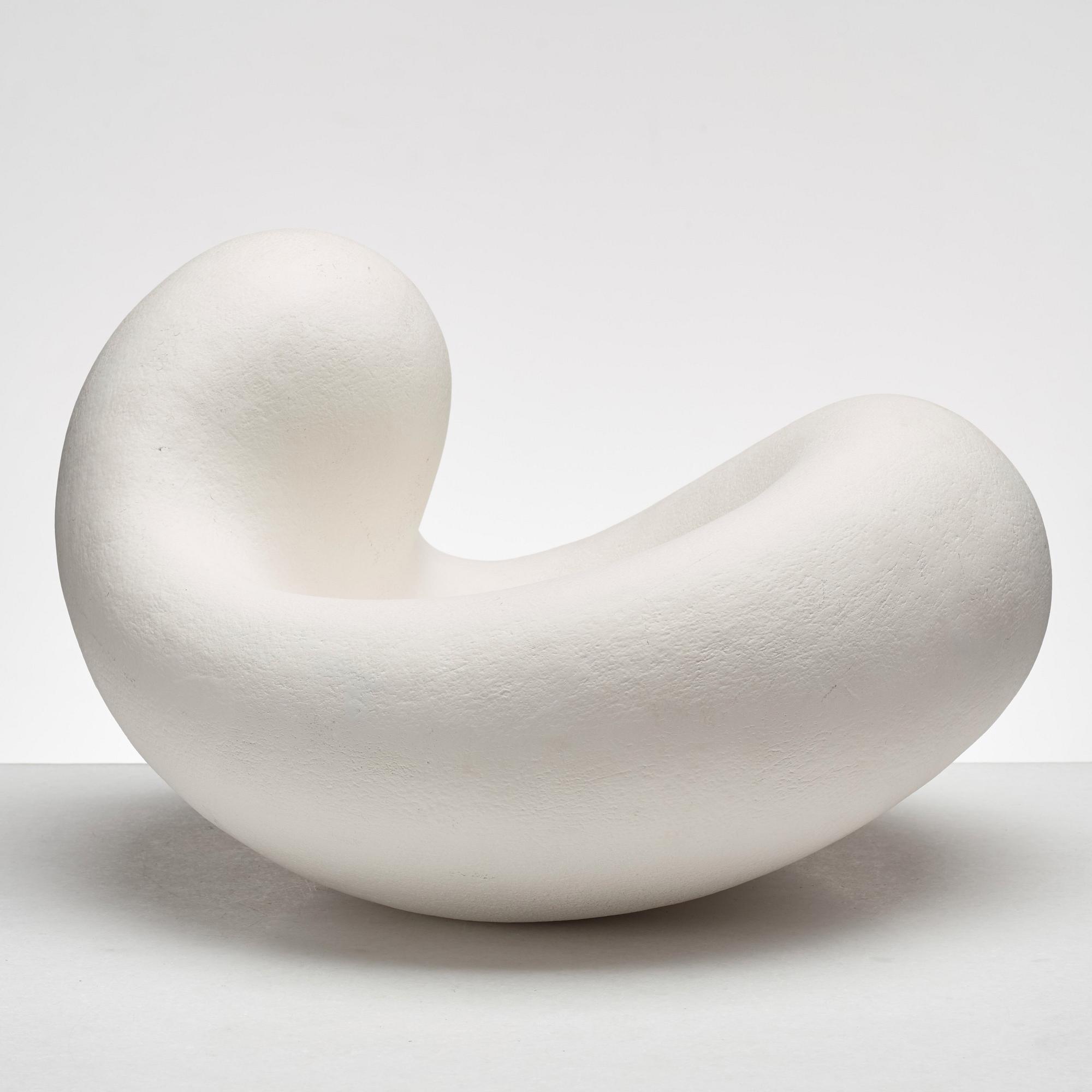 Eva Hild, a white stoneware sculpture, "Bumling" series, Sweden 1999.