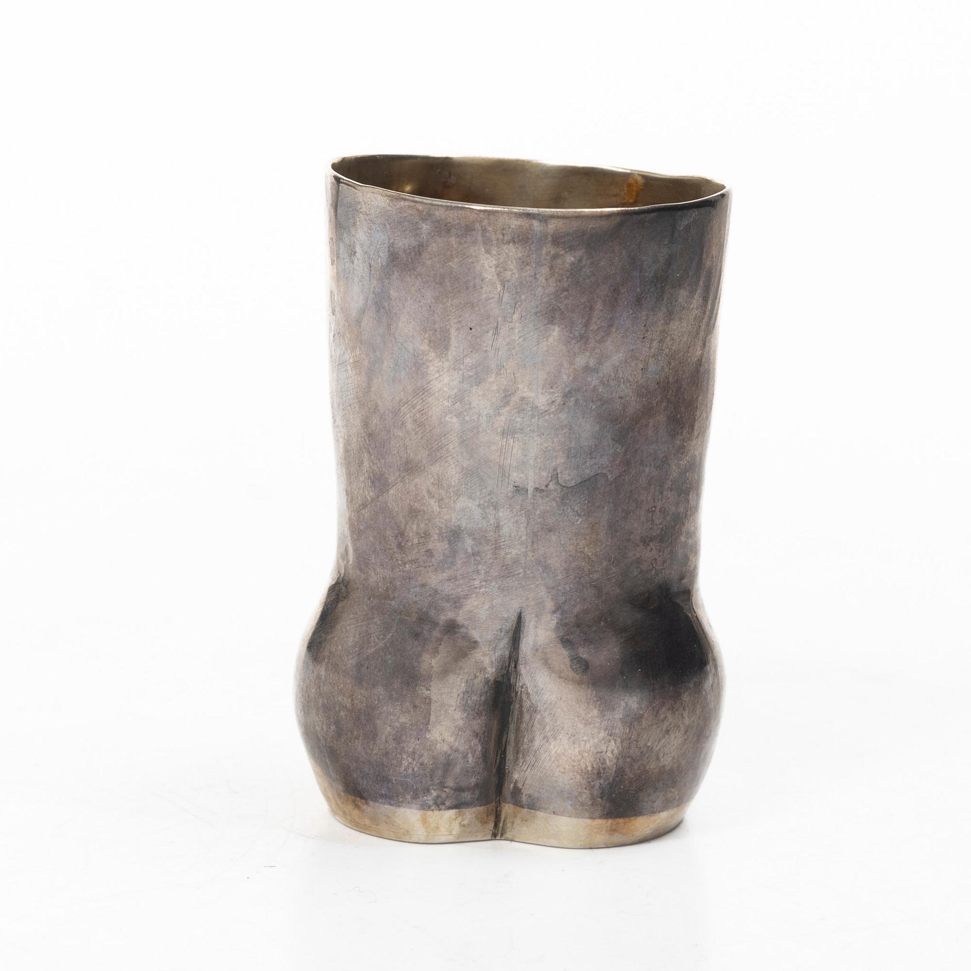 Snapsglas, sterlingsilver, G.E Florman, Stockholm, 1997.
