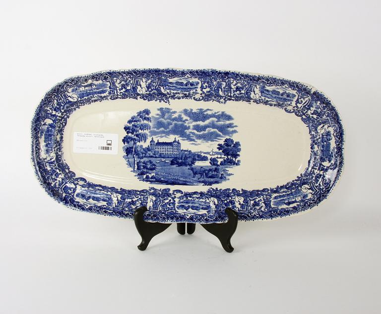 FISKFAT, flintgods, "Svenska slott", Rörstrand.