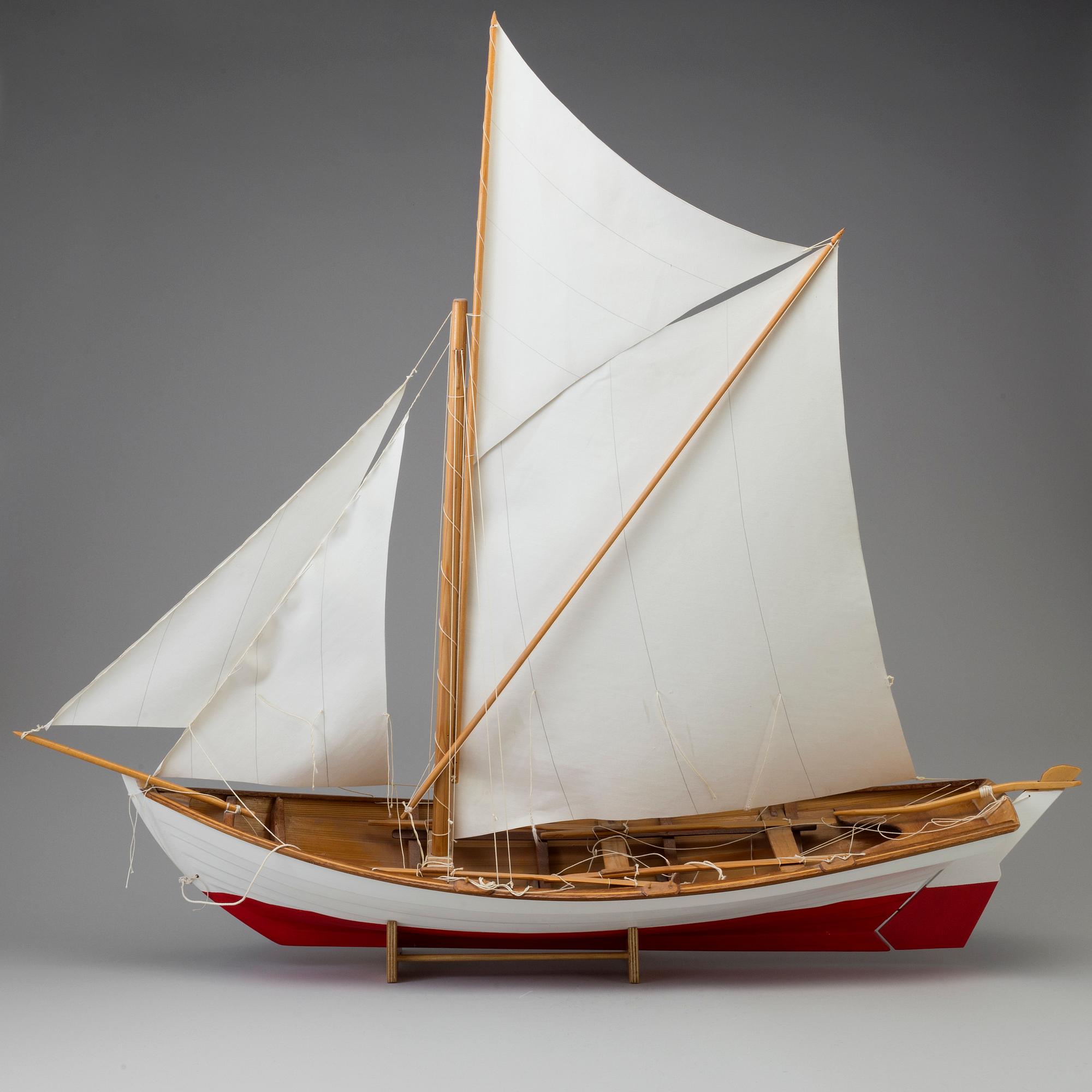 AXEL GLIMBERG, modellbåt, "Vrakeka", byggår 1989.