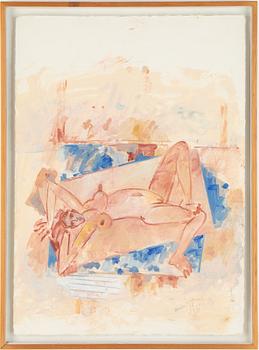 Louis Cane, Mixed media on paper, signed and dated 13-6-1987.