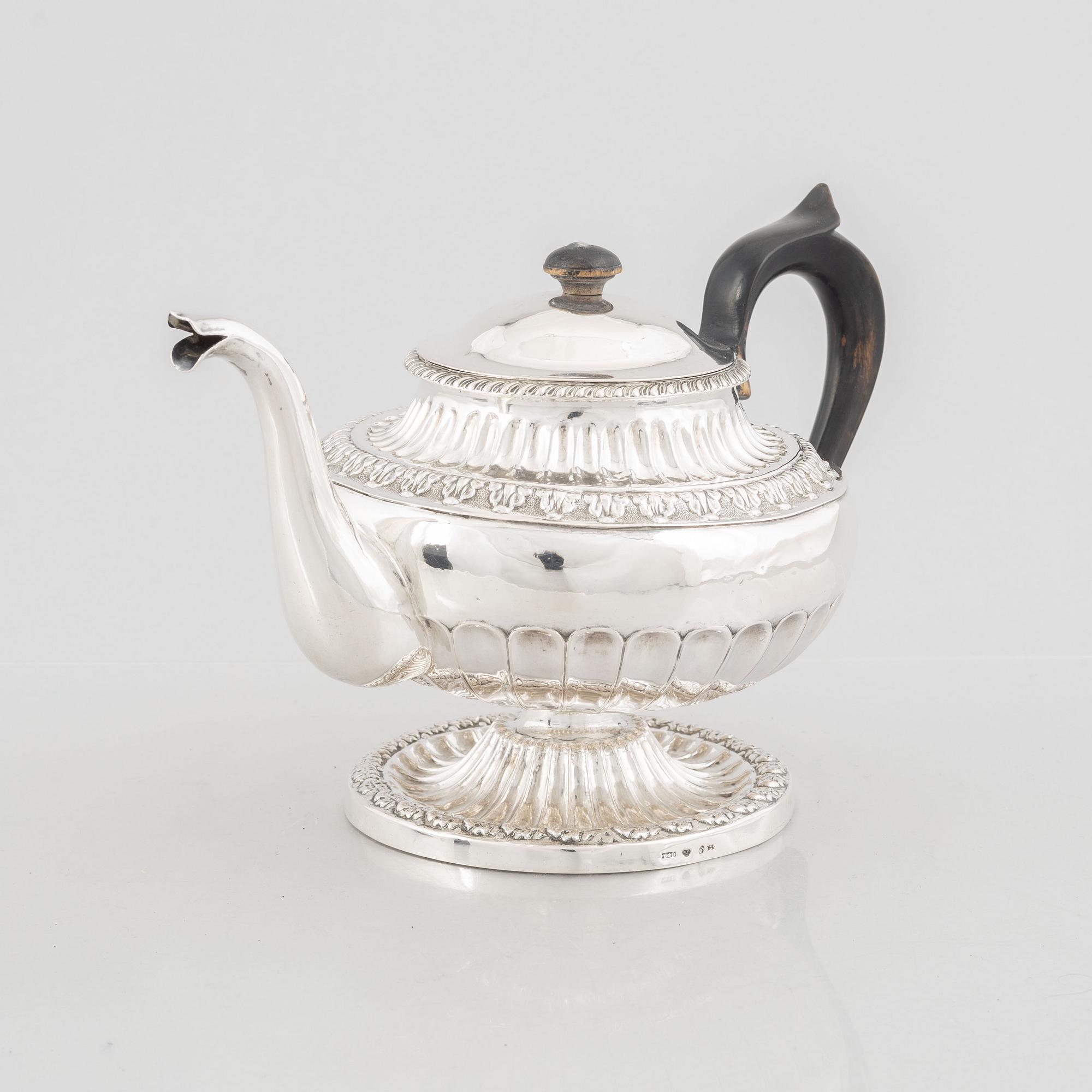 Gustaf Fredrik Richter, an Empire silver teapot, Stockholm, 1836.