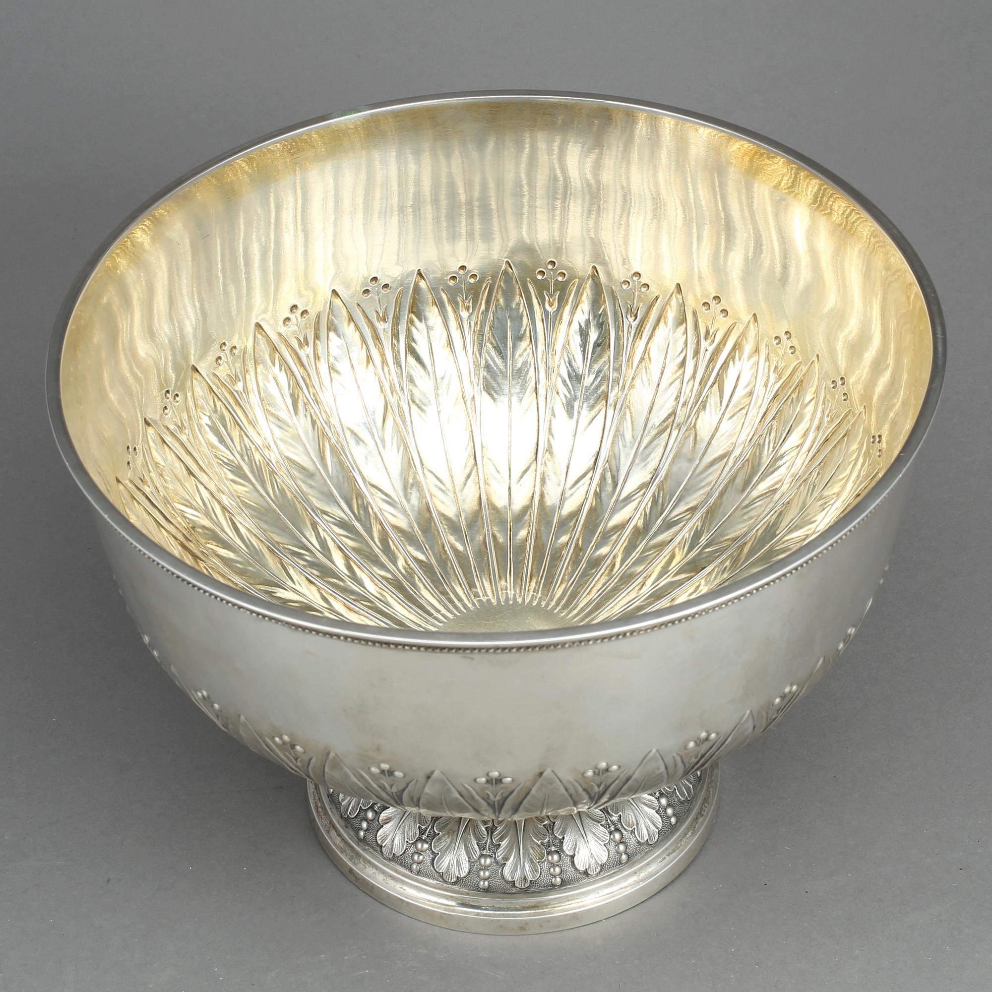 SKÅL PÅ FOT, silver, empirestil, Hagström & Lundqvist, Falun 1906. Vikt ca 1196 gram.