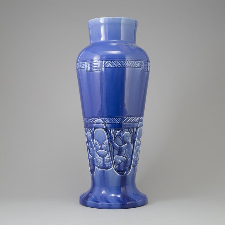 An early 20th century Jugend Alf Wallander earthenware floor vase.