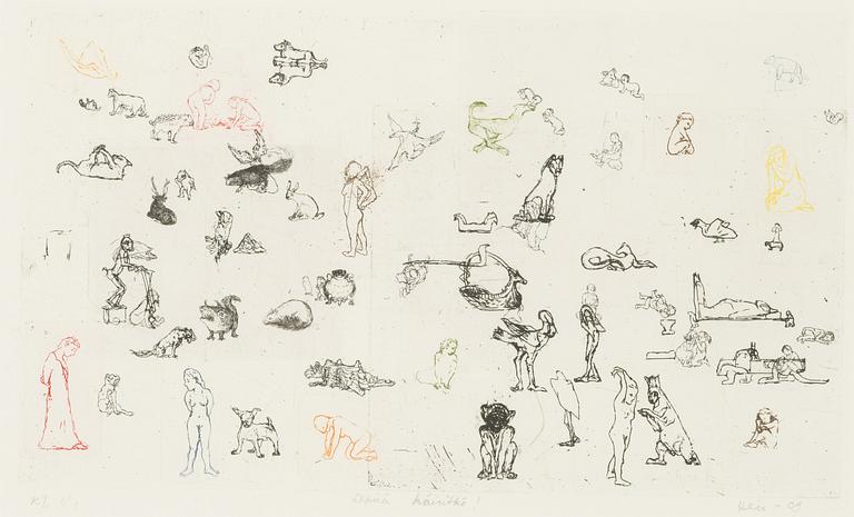 Outi Heiskanen, combined etchings, signed and dated -09, marked K I 1/1.