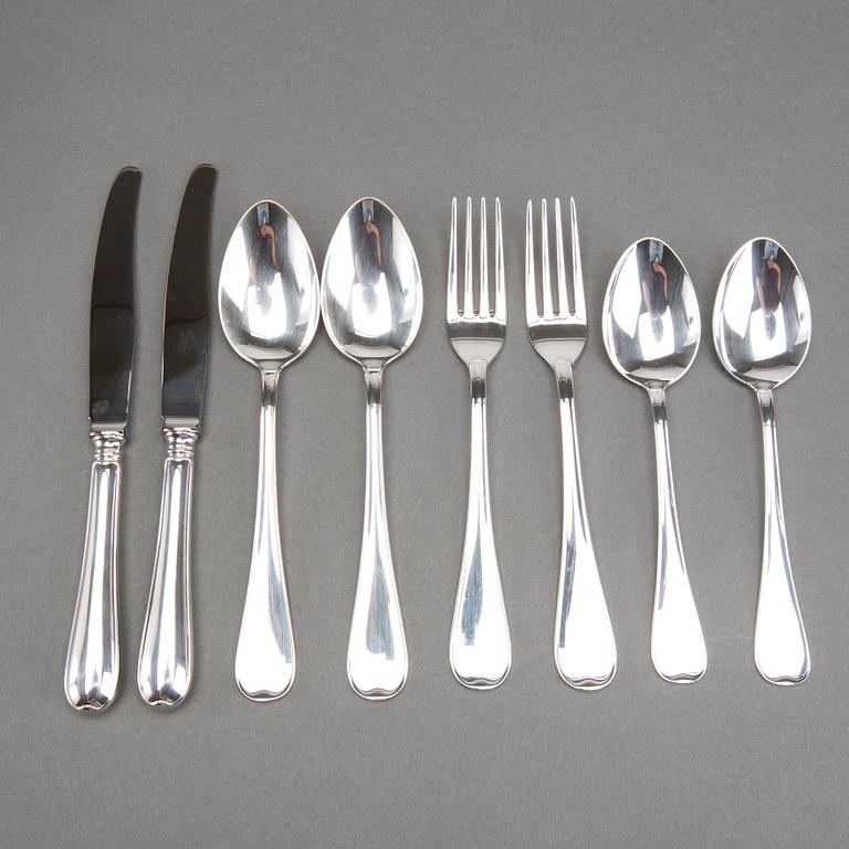 A SET OF 34 PIECES SWEDISH SILVER CUTLERY, MEMA GAB 2010's.