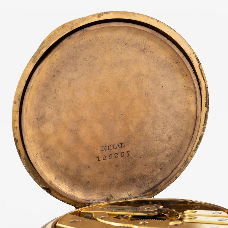 Pocket watch, 18K gold, hunter, 49,5 mm.