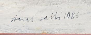 AARES SALLI, oil on canvas, signed and dated 1986.