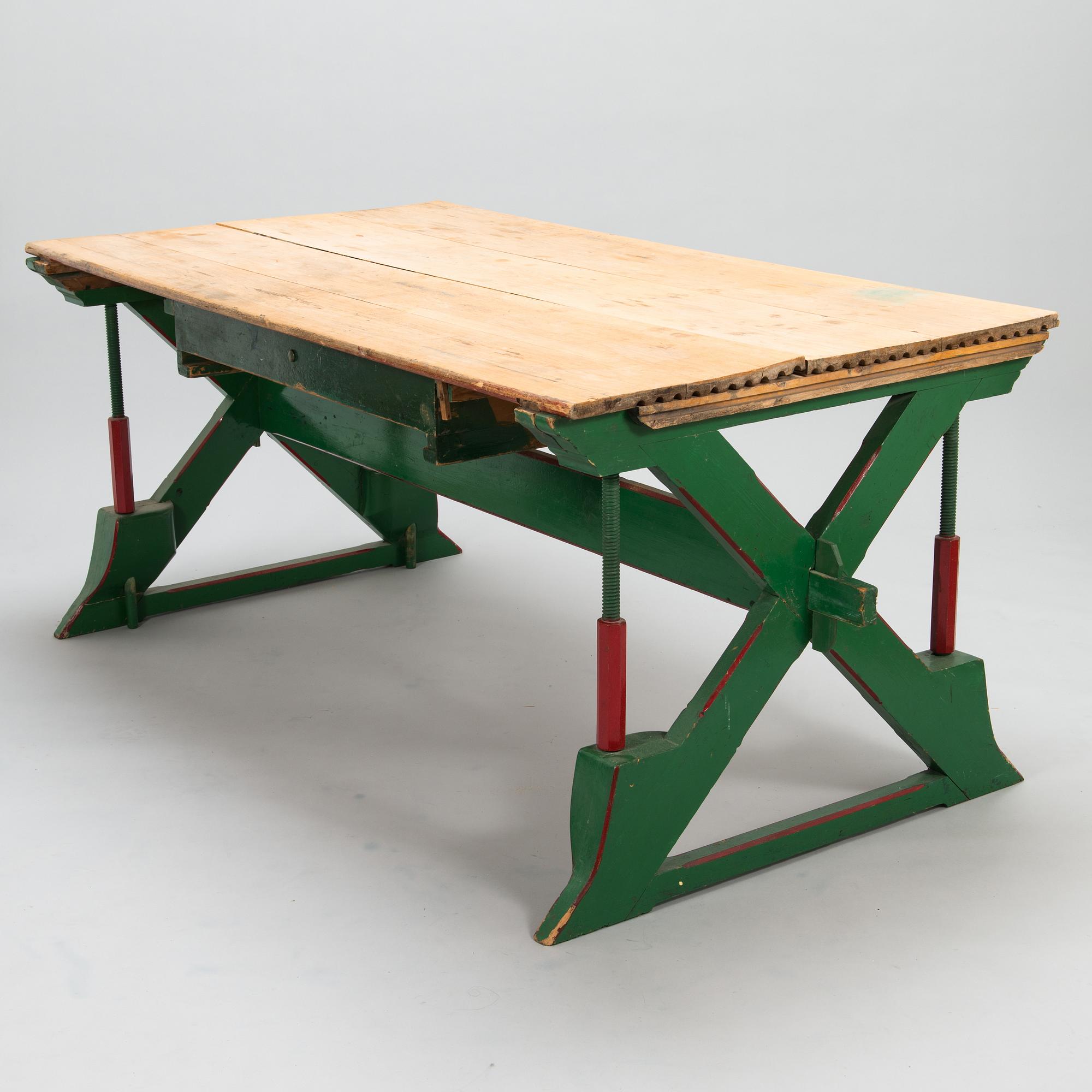 DRAWING-/ARCHITECT TABLE, late 19th century.