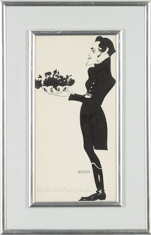 Einar Nerman, ink drawing, signed.