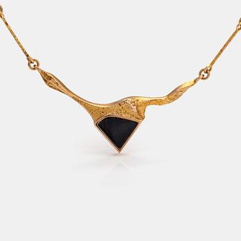 Björn Weckström, "Kalypso", a 14K gold and spectrolite necklace. Lapponia 1984.