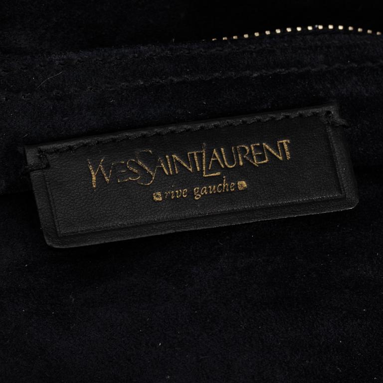 YVES SAINT LAURENT, a blue leather purse, "Muse two".