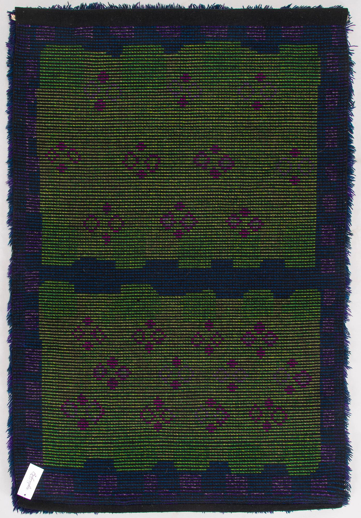 Lea Vehmanen-Tennberg, A rya rug, for Ryijypalvelu. Circa 170 x 110 cm.
