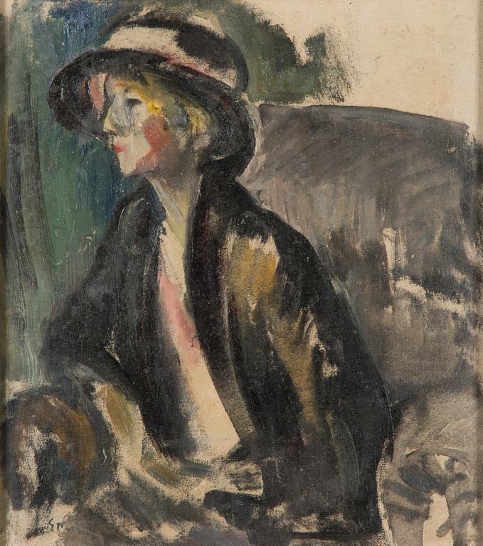 Eemu Myntti, olja på pannå, signerad.