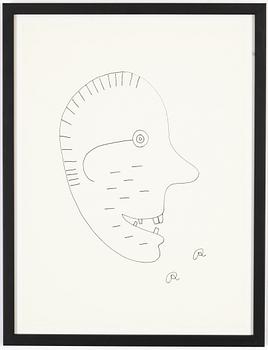 Roger Risberg, indian ink drawing, signed. Executed in 2008.