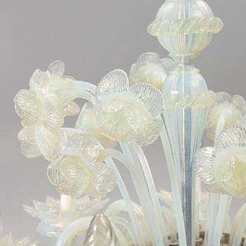 Chandelier and sconces, a pair, Italy, second half of the 20th century.