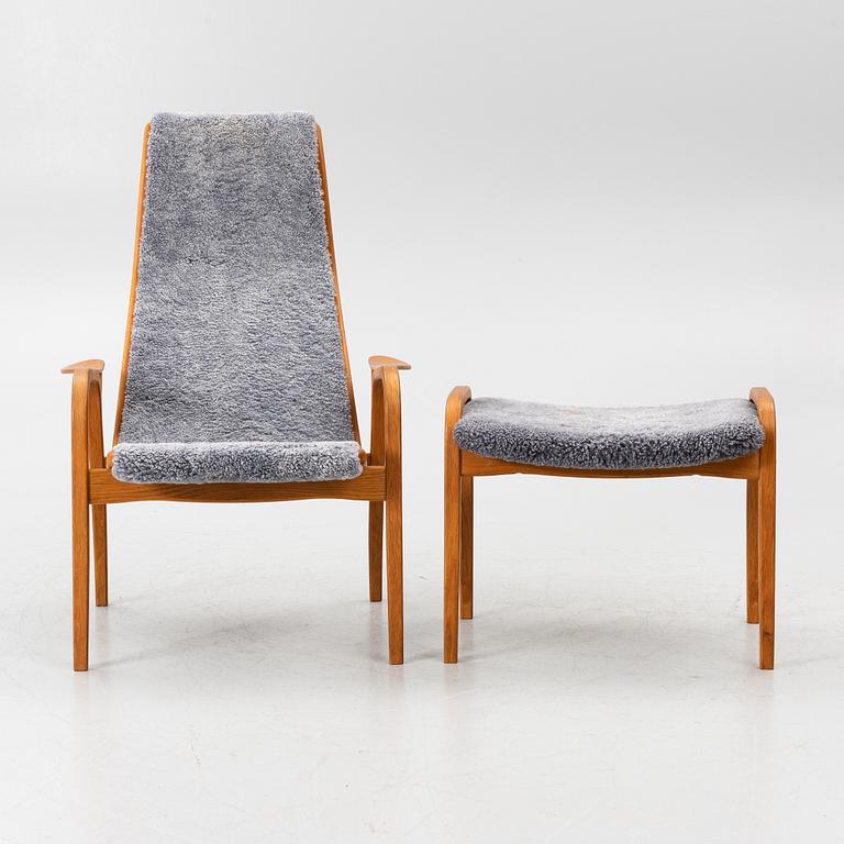 Yngve Ekström, a 'Lamino' armchair with footstool, Swedese, 2004.