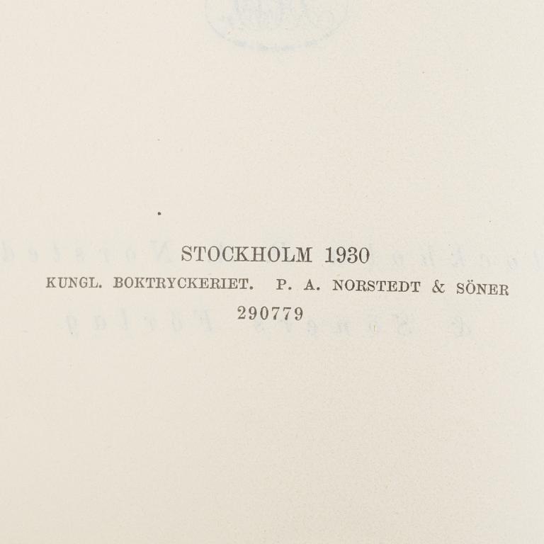Books, 19 volumes, including Gustaf Elgenstierna's 'Svenska Adelns Ättartavlor'.