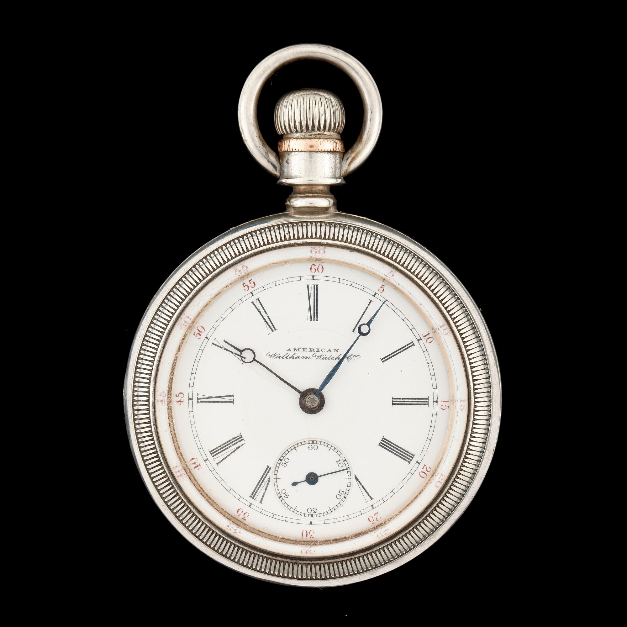 FICKUR, herr, silver, Waltham watch Co, omkring 1900.