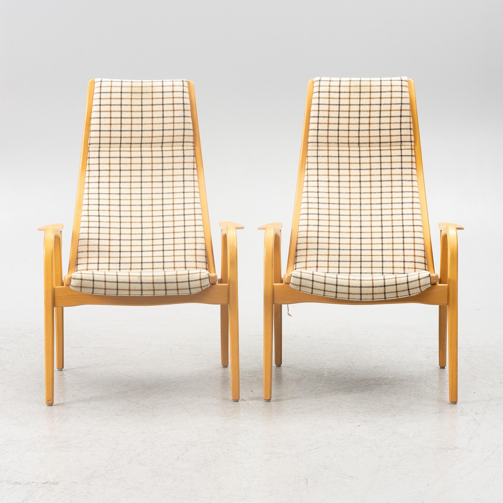 Yngve Ekström, fåtöljer, ett par, "Lamino", Swedese.