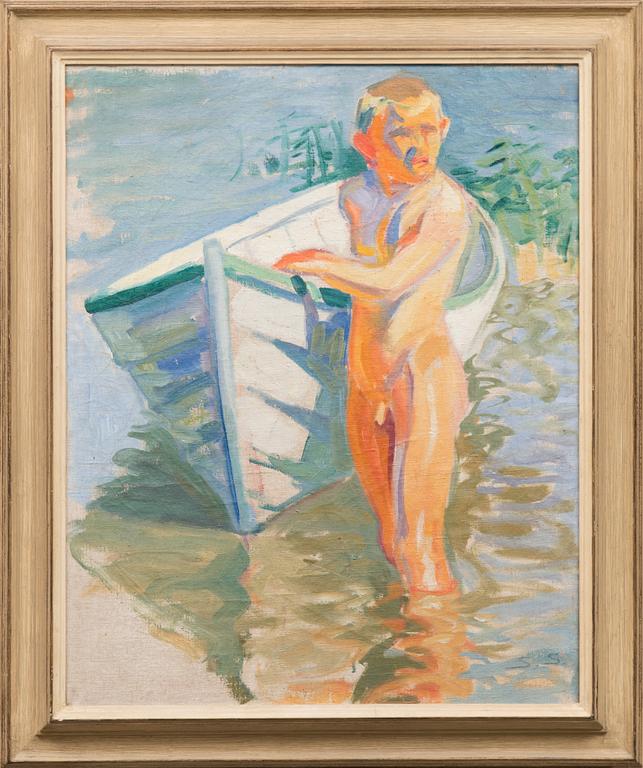 SANTERI SALOKIVI, "A boy and a boat".
