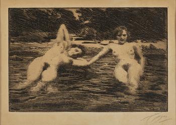 ANDERS ZORN, etching, 1918, signed in pencil.