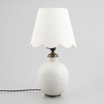 Gertrud Lönegren, a stoneware table lamp, model 'Capri', Rörstrand, 1930's/40's.