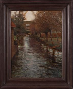 OKÄND KONSTNÄR, olja på duk. England, troligen 1900-talets början.