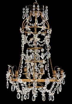 A Gustavian late 18th  century six-light chandelier.