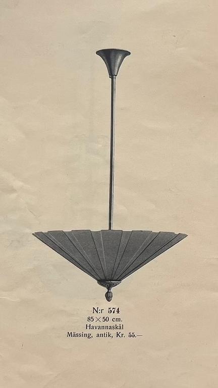 Malmö Metallvarufabrik, a ceiling lamp model "574", 1930s.