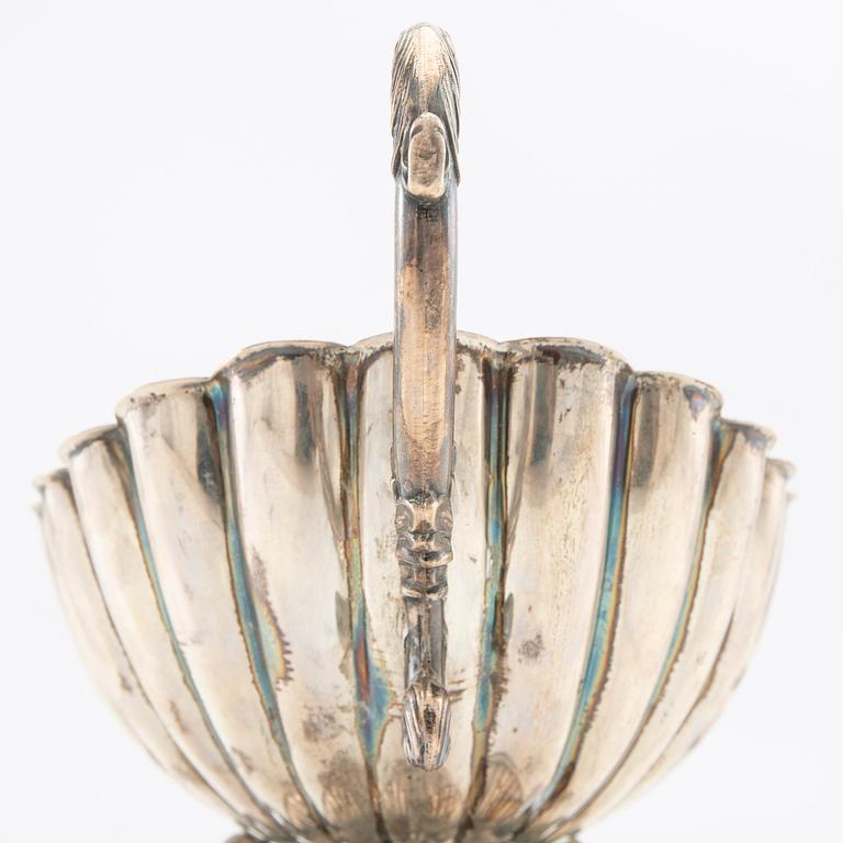 Footed bowl in Empire style, silver (unstamped), early 20th century.