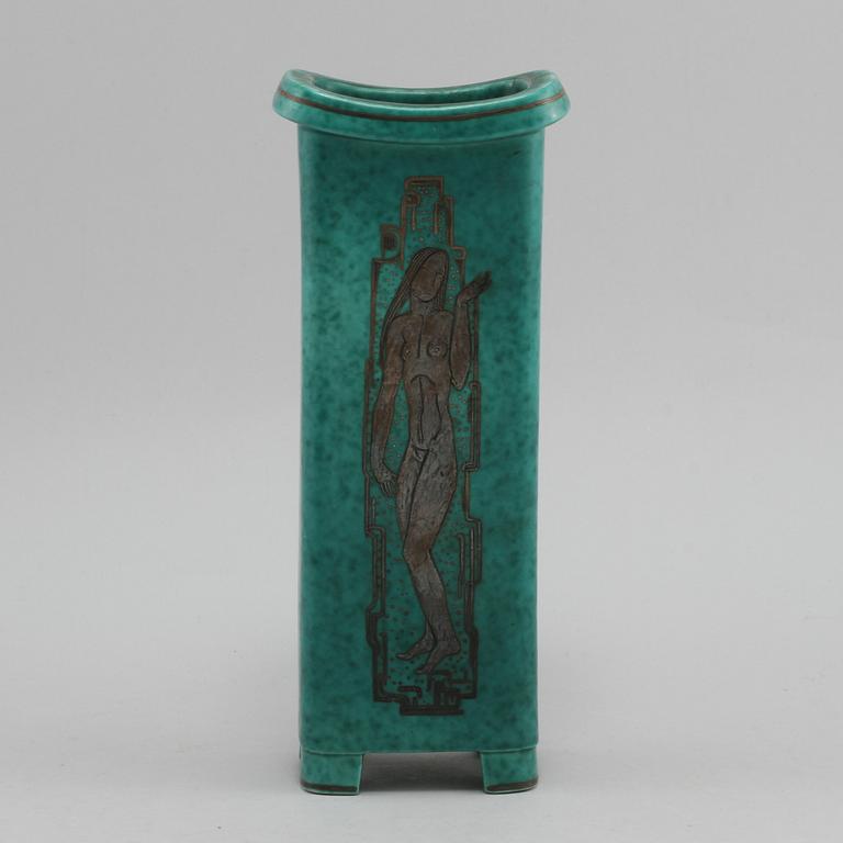 VAS, stengods, "Argenta", Wilhelm Kåge, Gustavsberg, omkring 1900-talets mitt.
