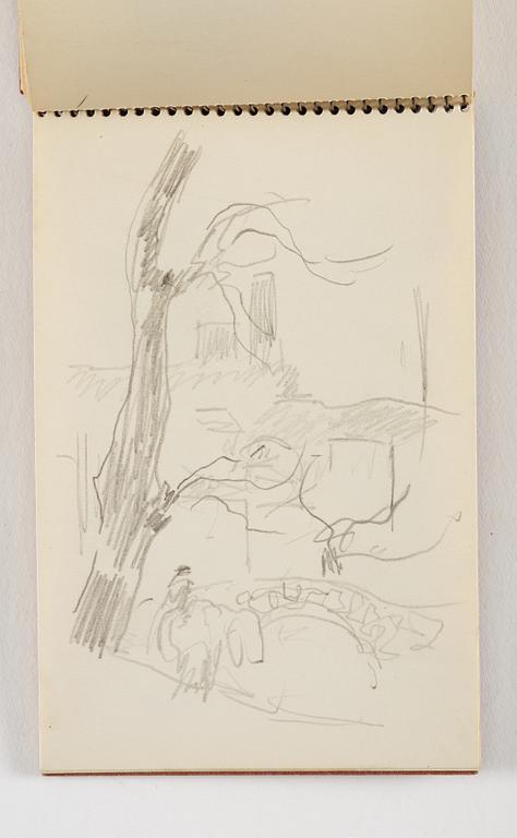 Lotte Laserstein, 10 små skissblock med teckningar.