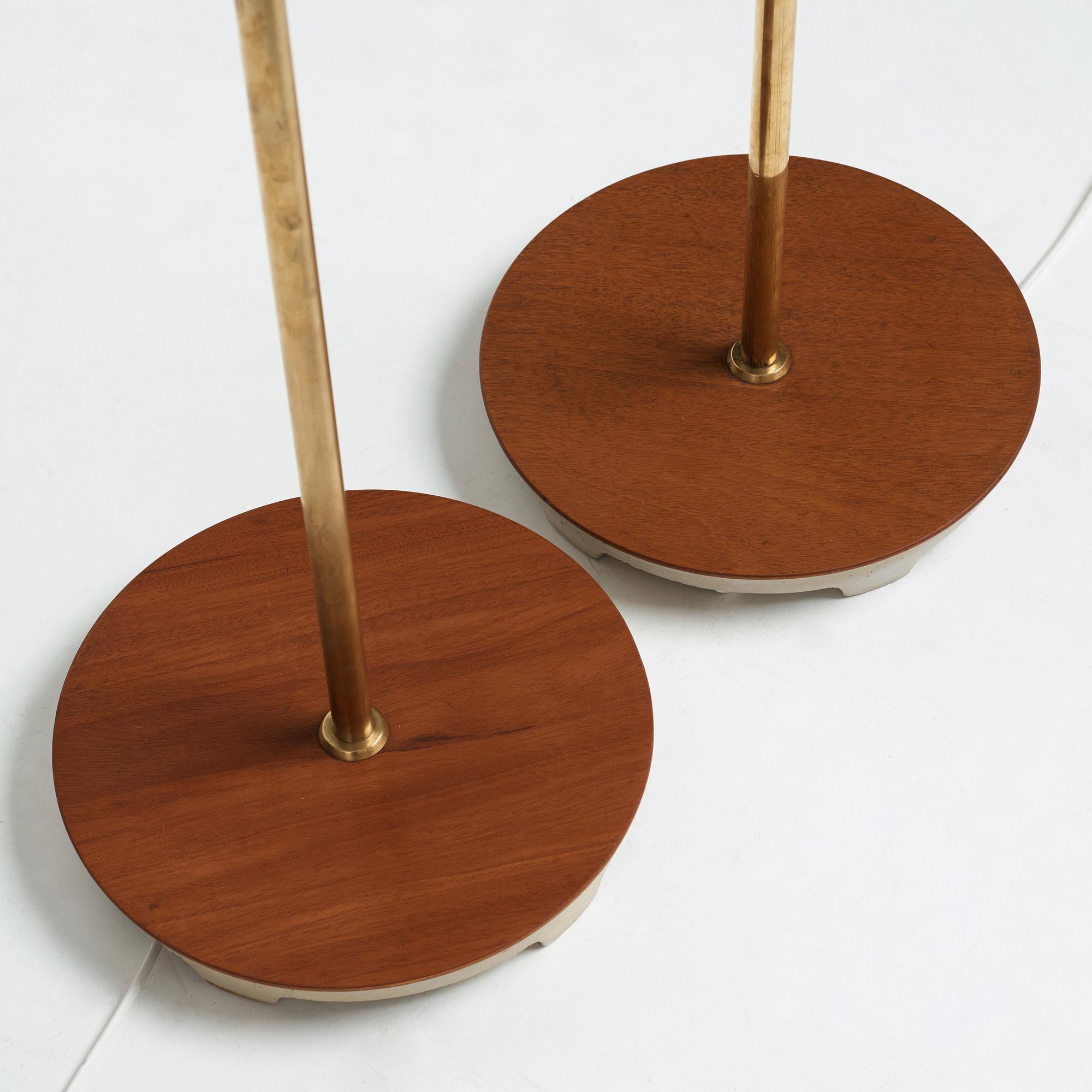 Bertil Brisborg, a pair of floor lamps, "Triva", for Nordiska Kompaniet 1940-50's.