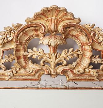Spegel, tillskriven Nils Sundström (mästare i Stockholm 1754-81), Rokoko.
