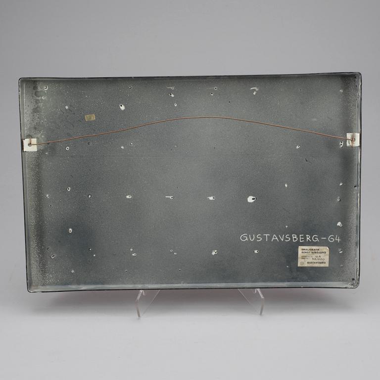 BENGT BERGLUND, emalj på plåt, Gustavsberg, signerad o numrerad 35/200.