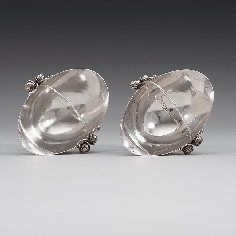 A pair of Georg Jensen bowls, Copenhagen ca 1915-21, design nr 235.