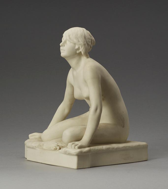 FIGURIN, parian. "Grodan", efter Per Hasselberg, Gustavsberg 1913.