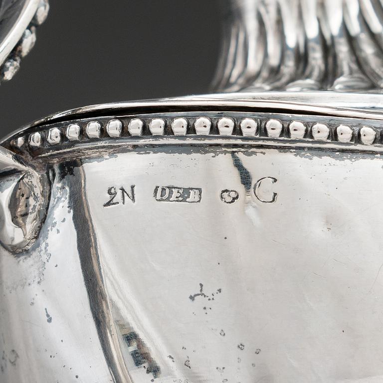 Sockerskålar, ett par, silver, gustavianska, Daniel Elfboms änka, Gävle 1795.