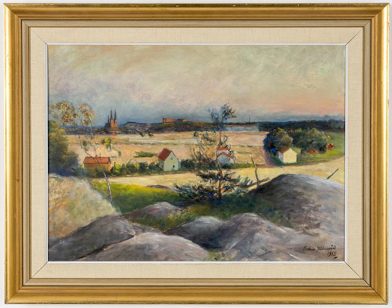 Pekkila Möllerswärd, Vy mot Uppsala från väster.