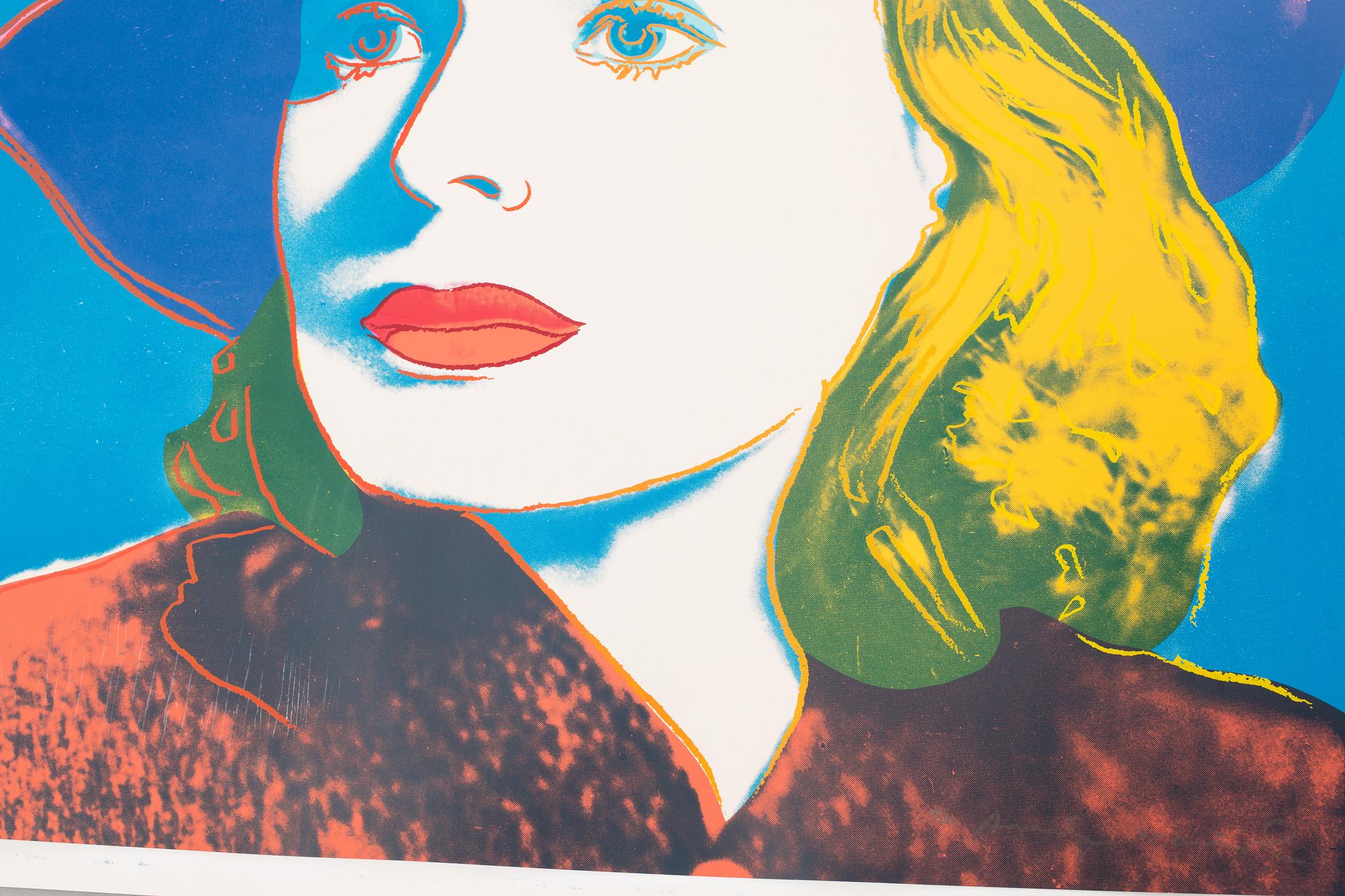 ANDY WARHOL, "With hat" ur "Three portraits of  Ingrid Bergman by Andy Warhol"  silkscreen signerad och numerad 15/250.