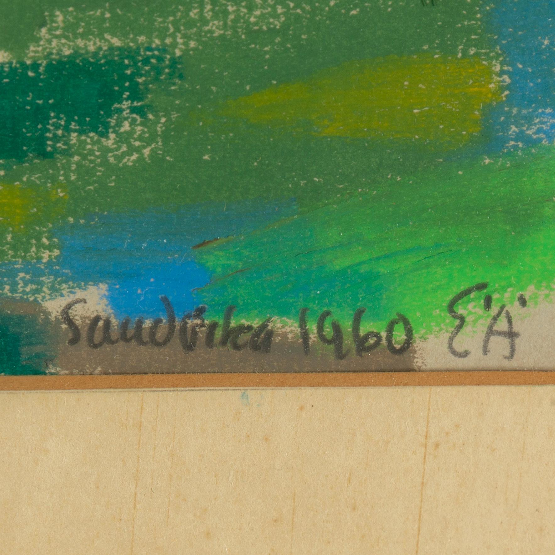ERLING ÄRLINGSSON, pastell, signerad och daterad Sandvika 1960.